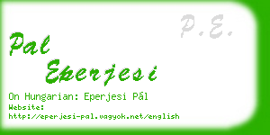 pal eperjesi business card