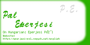 pal eperjesi business card